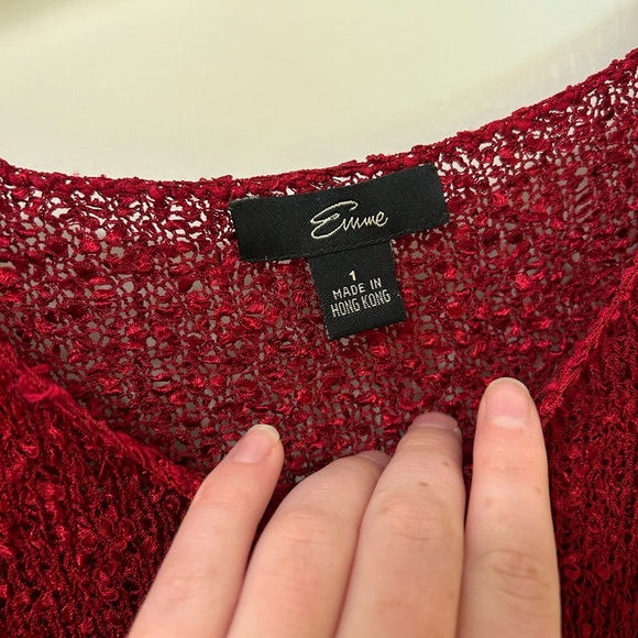 🐆3/$15 Emme fishnet sweater with tank top - Picture 2 of 6